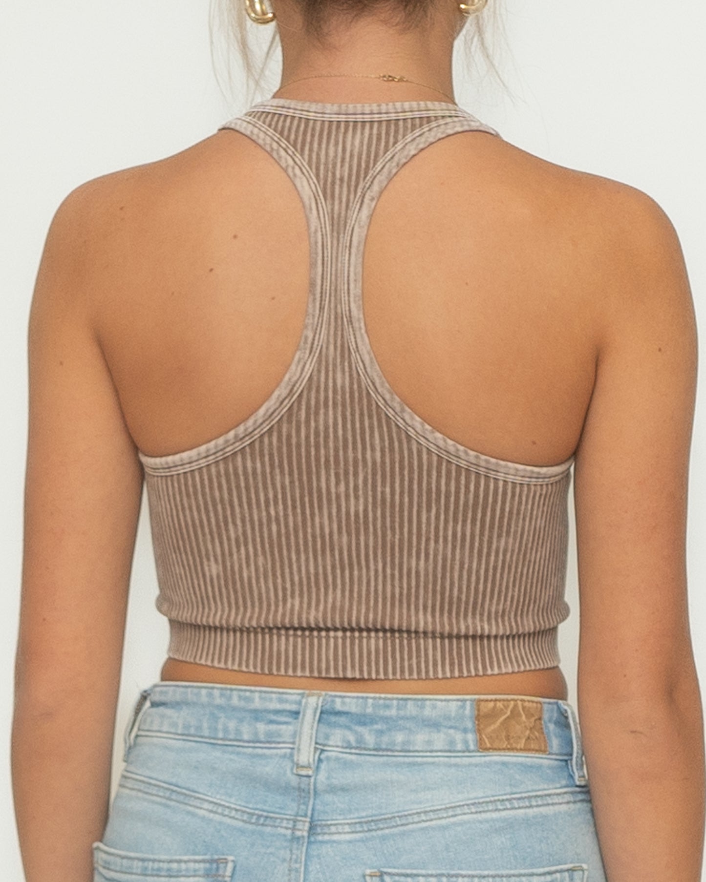 Seamless Ribbed Tank - Mocha